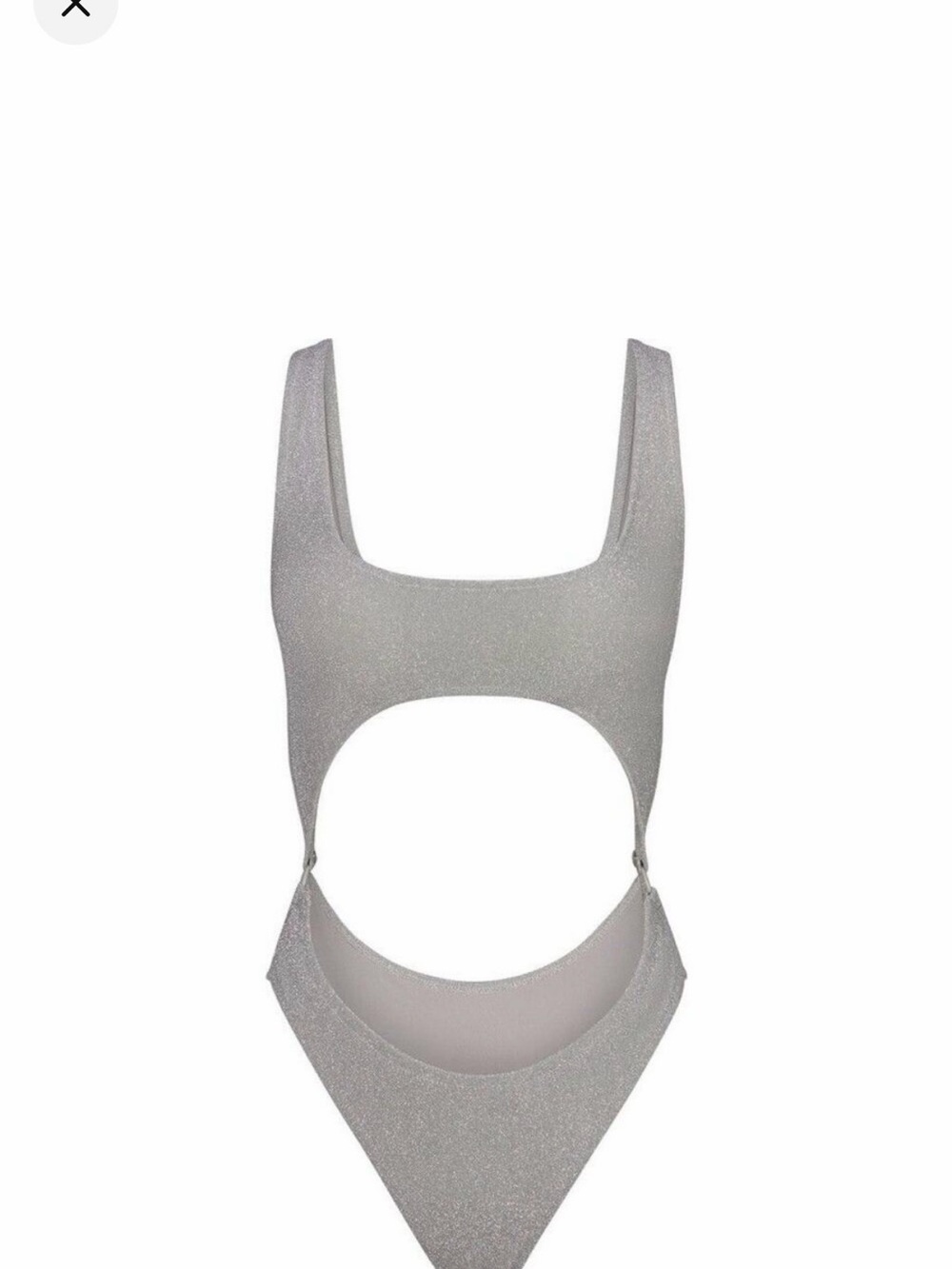 SKiMS 
Silver Shimmery Cutout One-Piece Swimsuit